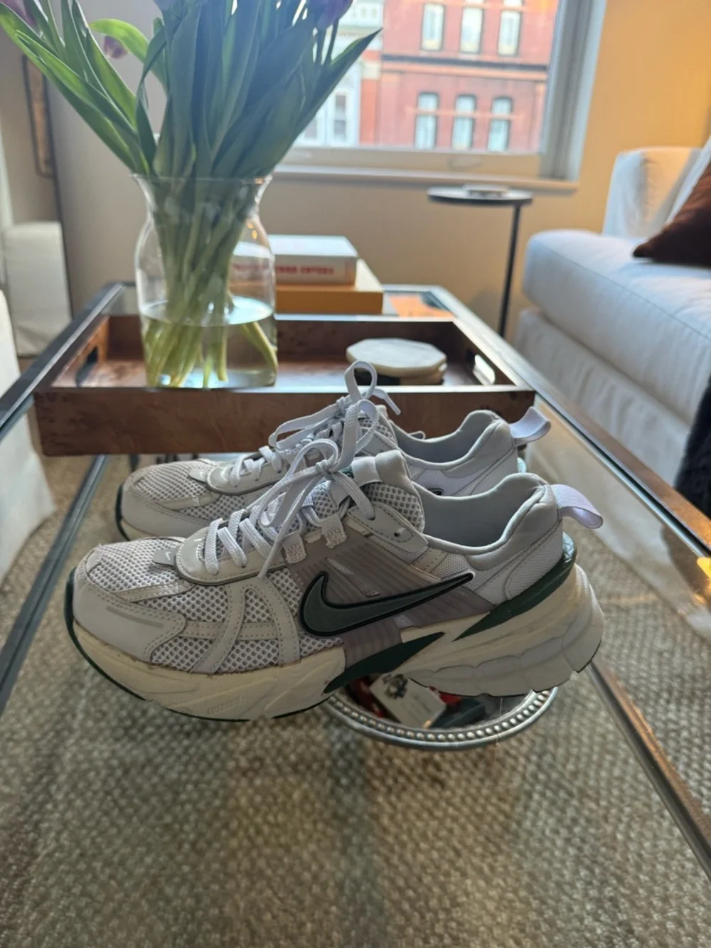 Nike V2K Run Women's Sneakers - Size 8.5 - White/Photon Dust